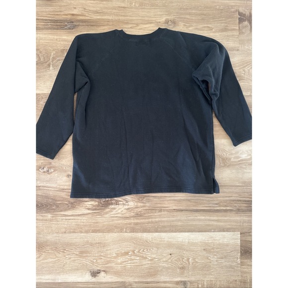 Quaker Factory‎ Women's Halloween Peek A Boo Sweatshirt Size M Black Cat Witch - Picture 4 of 4